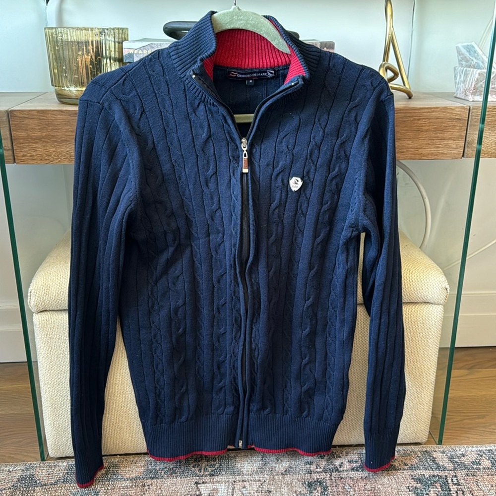 Giorgio di Mare cable knit zip up cardigan
